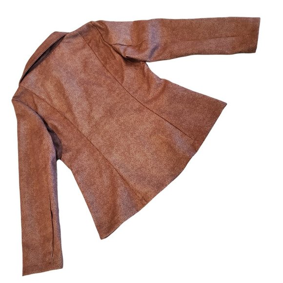 MISSLOOK Brown Plaid Trim Blazer - Picture 3 of 10